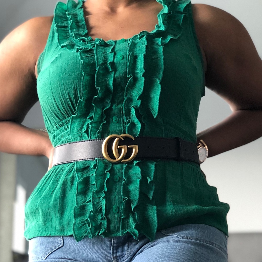 Sleeveless Green top